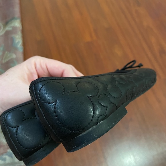 Girls Zara Mickey Mouse ballet flat shoe black padded Disney size EU 34 US 2.5 - Picture 6 of 16